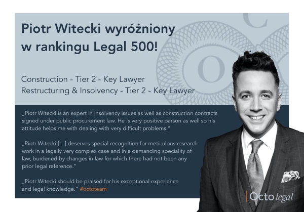 Piotr Witecki w Rankingu Legal 500